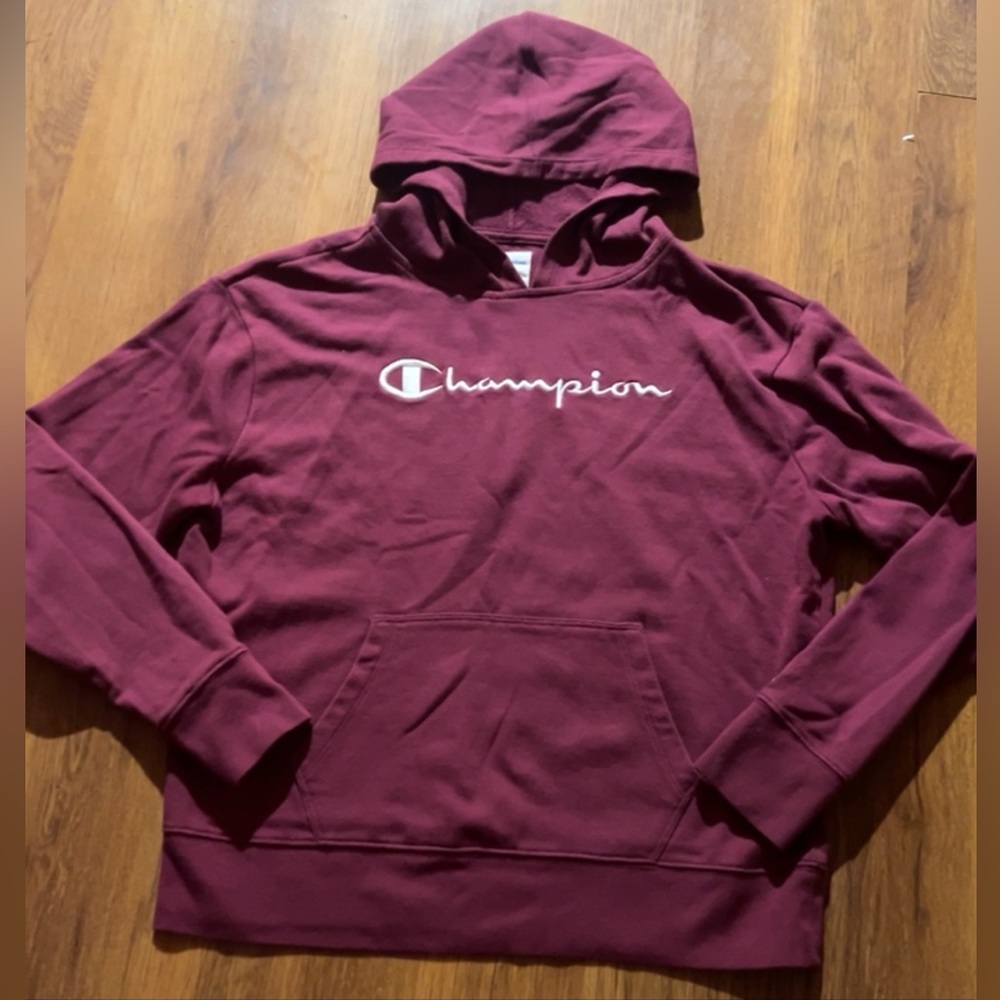 Burgundy champion hoodie